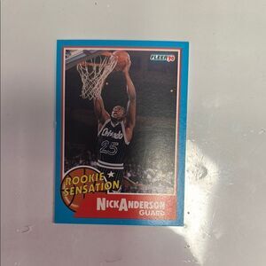 Fleer Rookie Sensation Basketball Card of Rookie Nick Anderson mint condition